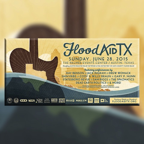 Flood Aid TX benefit concert graphic