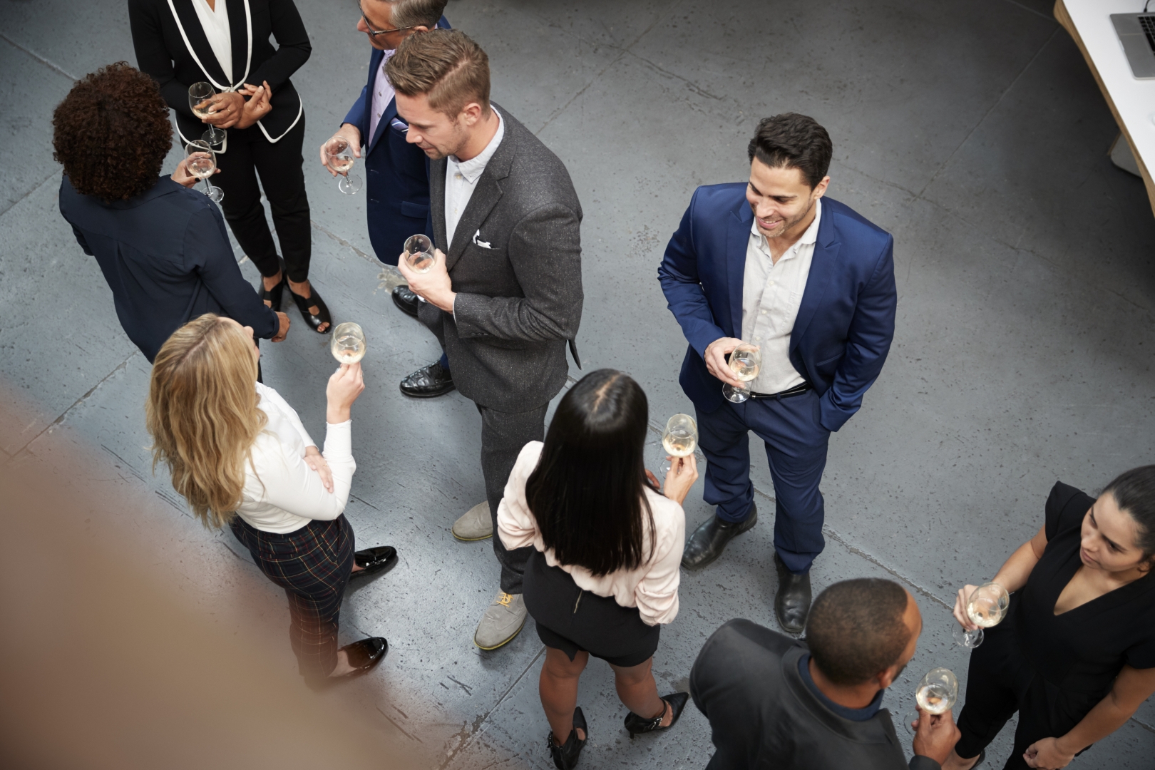 People connecting at a professional gathering.